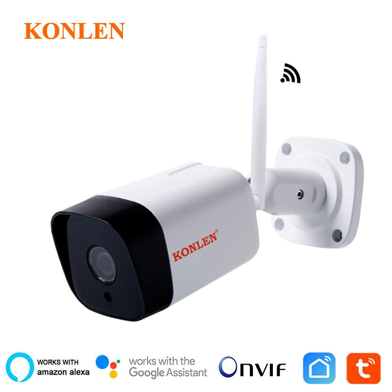

KONLEN WIFI Tuya Smart 1080P IP Camera HD 2MP Onvif Security Outdoor Wired Wireless Google Home Alexa CCTV Video Audio