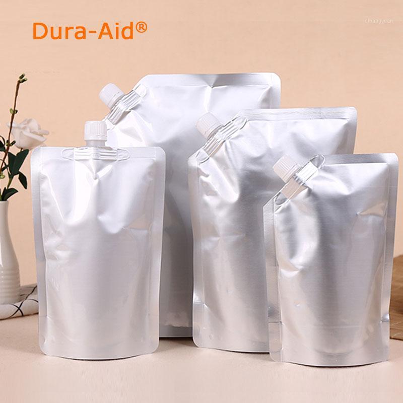 

Doypack 50ml-1500ml Empty Doypack Pure Aluminum Foil Spout Bag Drinking Milk Stand Up Spout Mylar Party Pack Pouch Jelly1