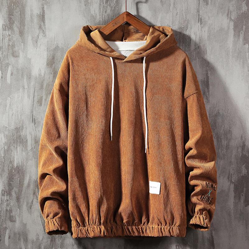 

Vogue Men's Hoodies Tide Autumn Casual Solid Pullover Hoodie Long Sleeve Hip Hop Tops Hoodies Sweatshirt Hombre, Brown