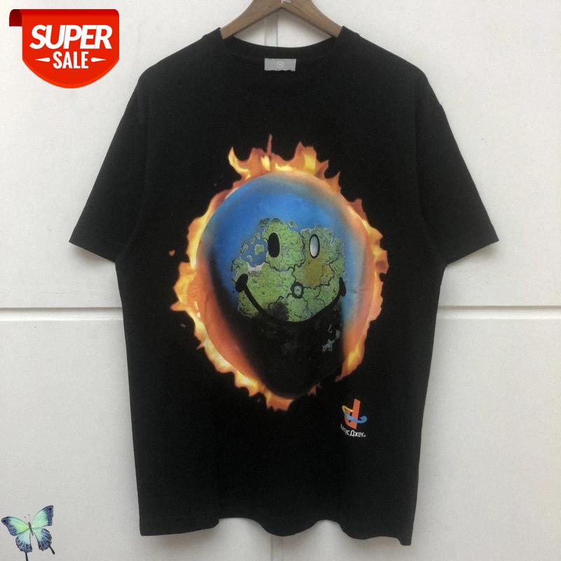 

Travis Scott t shirt Cactus Jack Astronomical Men Women fire smiley earth #qi51, White;black