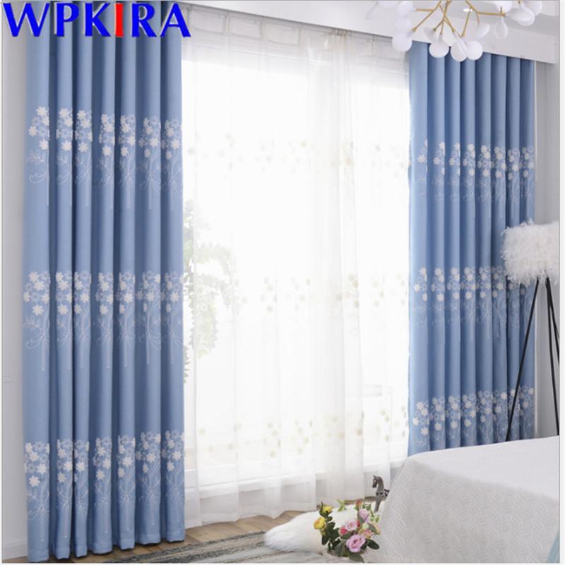 

Modern Window Curtains For Living Room Sweet Sheer Curtain For Gilrs Bedroom Emboridery Flower Tulle Drape Panel 1Pc X-AD378#30, White tulle