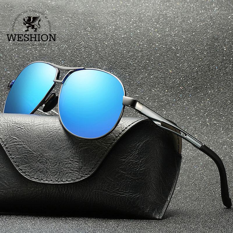 

WESHION Night Vision Sunglasses Men Polarized Oval Brand Designer Retro Shades Driving Sun Glasses 2020 UV400 Zonnebril Mannen1
