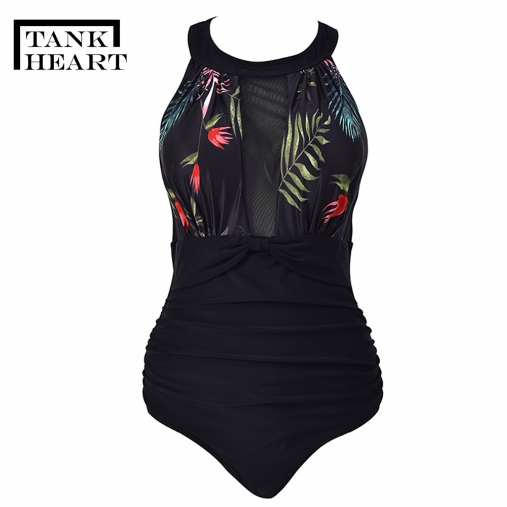 

Tank Heart Sexy Potos One-Piece Suits Monokini Plus Size Swimwear Women One Piece Swimsuit girls Badpak Swim Bathing Suit Women Y200319, As show