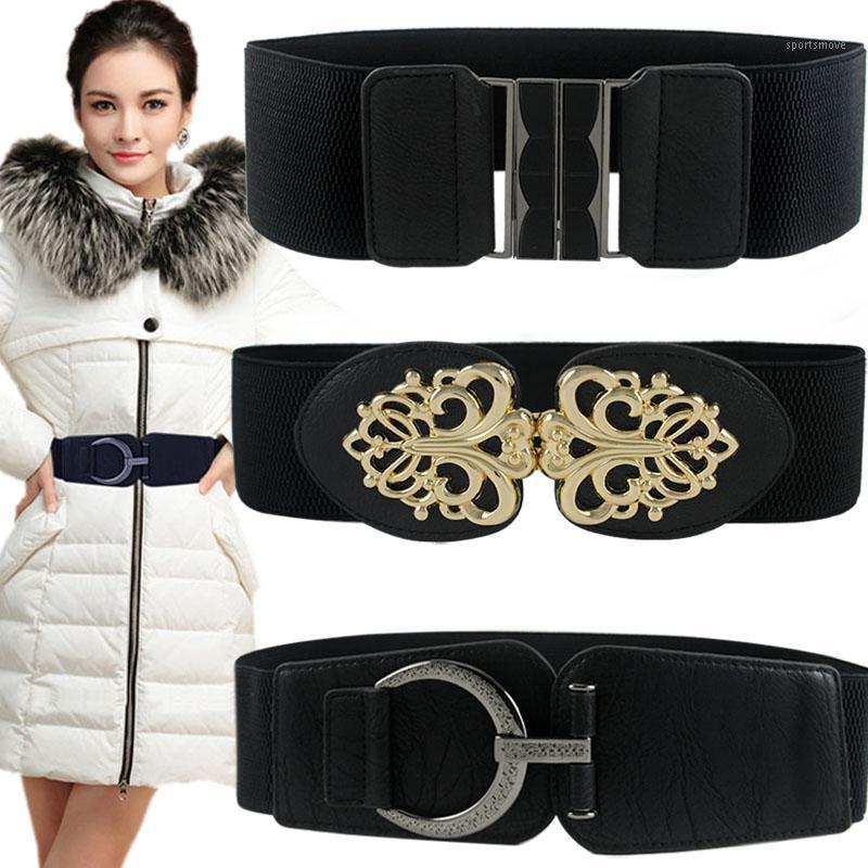 

Markdown Sale 2020 New Fashion Korean Style Buckle Elastic Wide Belt Wide Cummerbund Strap Belt Waist Female Women Accessories1, Black