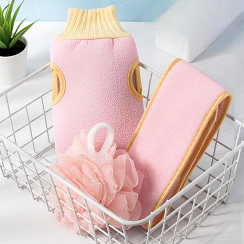 

3Pcs Home Scrubbing Bath Ball Towel Glove Exfoliating Bathroom Shower Supplies
