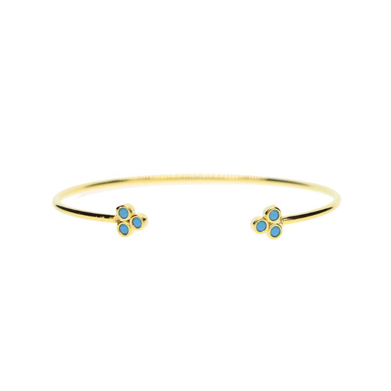 

High Quality Blue Natural Turquoises Stone Bracelet gold/rose color Adjustable Bracelet for Women wedding birthday Jewellery