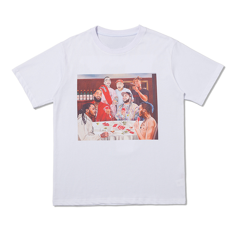 

Summer mens designer t shirt streetwear men women high quality hip hop short sleeve mens scotton tees s-xl, White