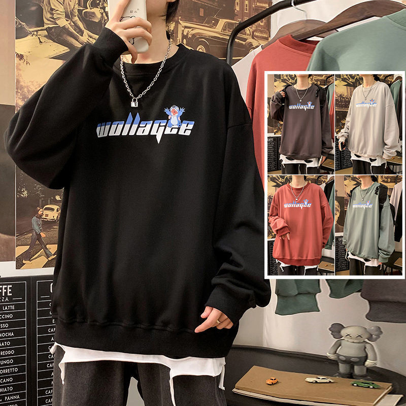 

2021 Graphic Printed Men Hoodies Autumn New Men's Fashion Oversize Sweatshirts 5 Colors Man Streetwear Casual Pullovers Kmq0, Black