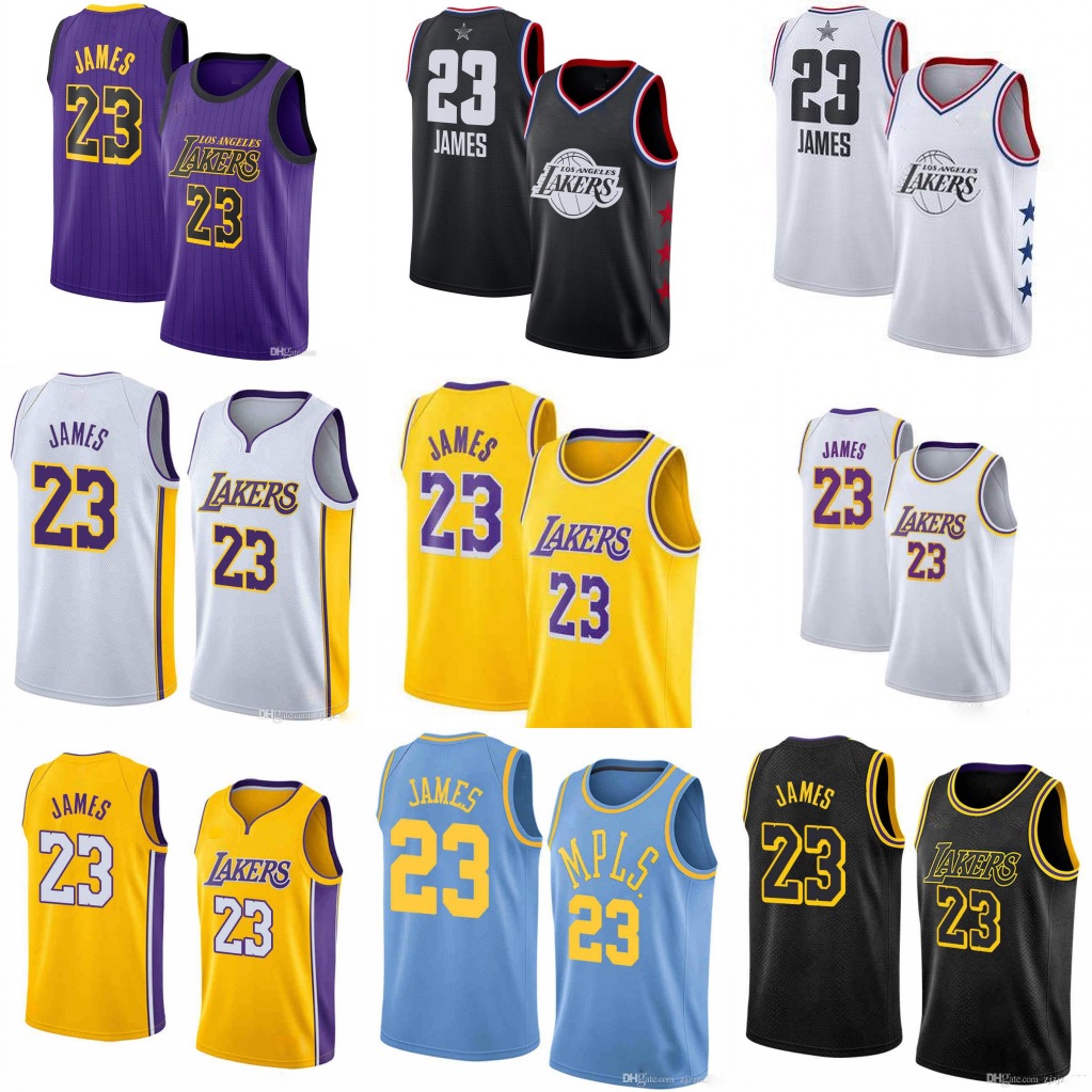 

Los Angeles Lakers Men LeBron James NBA 2019 All-star Basketball Jersey, Black