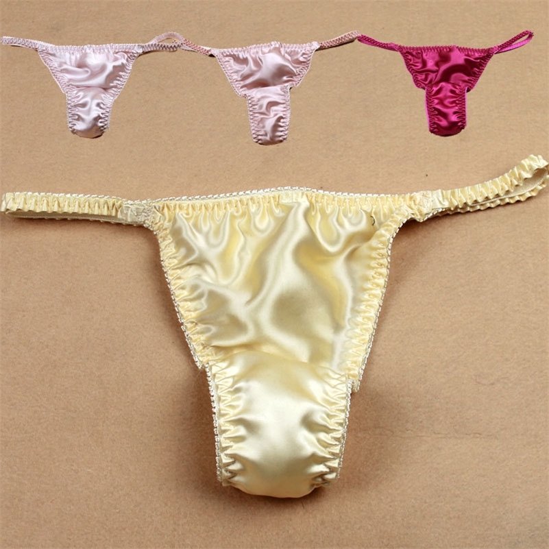 

Free shipping 2pcs/lot, Women's sexy silk panties G-string 100% mulberry silk thong t panties 201112, Black;pink
