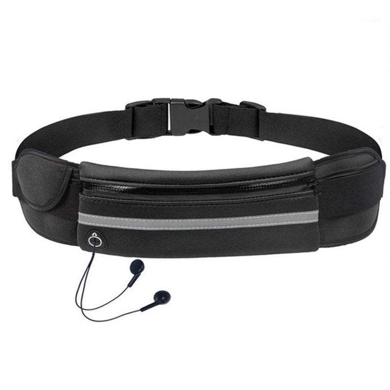 

Waterproof unisex waist pack men fanny pack women belt bum bag Reflective Strip waist bag Pouch Bags Patchwork male phone wallet1, Sky blue