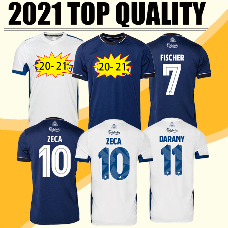 

2020 Copenhagen Soccer Jersey 20 21 Home #10 ZECA Soccer Shirt #14 N'DOYE #29 SKOV Customized Away Football uniforms, Black;yellow
