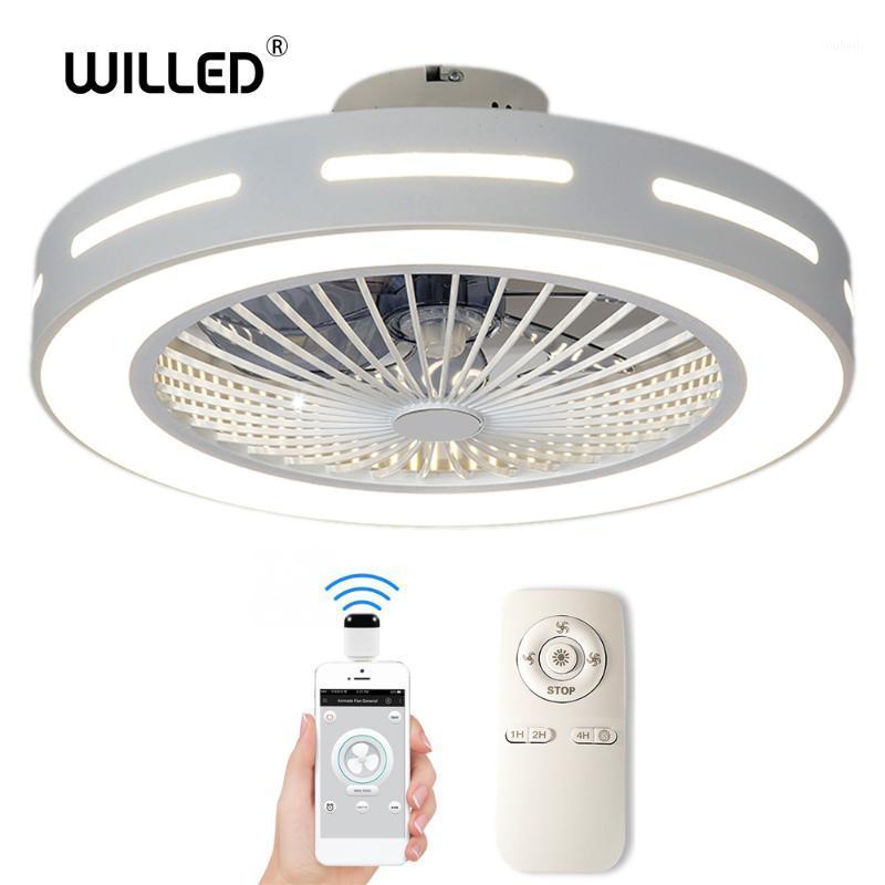 

smat wifi app remote control Ceiling Fan Lights Dining Room Bedroom Living Fan Lamps Invisible 50cm Ceiling Lights Lighting1