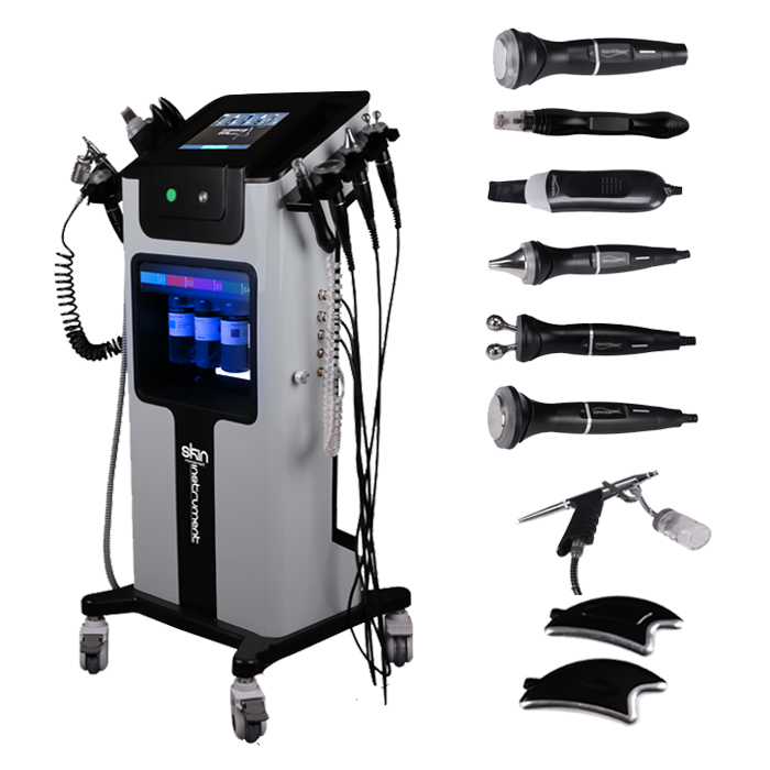8 in 1 Hydrafacial Oxygen Jet Aqua Peel Machine Microdermebrasion Skin Rejuvenation Cryo Facial and Eye Lifting Beauty Tools-image-595639750