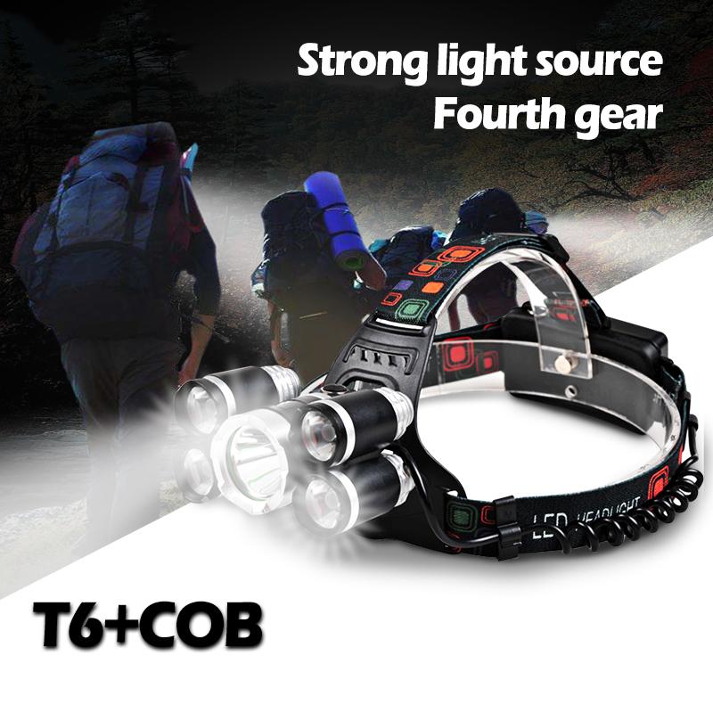 

5/3 LED Headlamp Headlight Torch 4modes Outdoor Hunting Head Light Fishing Light Camping Lantern Lamp 2x18650 Battery