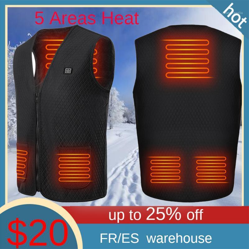 

Heated Vest for Men Women 5 Areas Heating Jacket Winter Outdoor Sports Cycling Skiing Hunting Fishing Thermal Vest Jacket1, Black