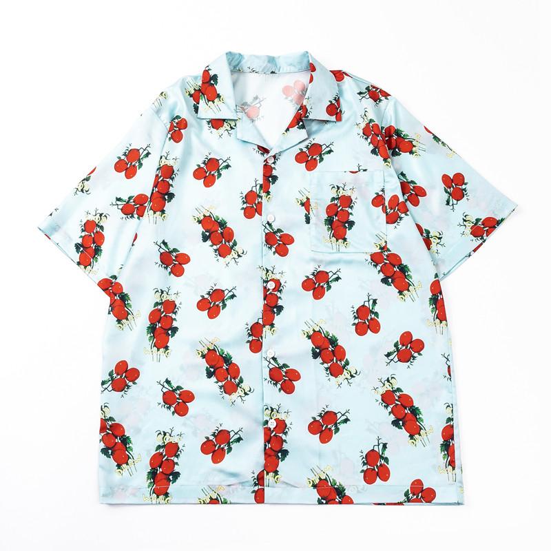 

TOMATO New Men golf BUTTON UP Le Fleur Tyler The Creator Cotton Casual Shirts Shirt high Pocket Short-sleeves Top  2XL #N332