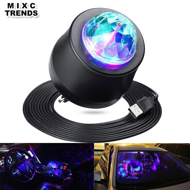 

MIXC TRENDS 3Color changing Rotating Bulb Mini RGB LED DJ Atmosphere Light Car Club Disco Party Crystal Magic Ball With USB Plug1