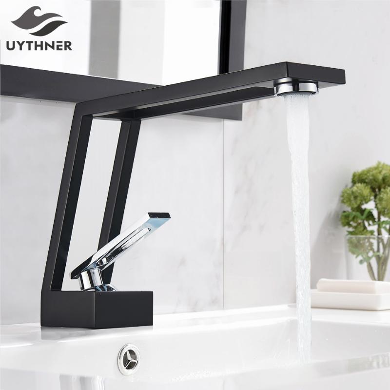 

White/Black Basin Faucets Bath Basin Sink Mixer Taps Bathroom Brass Taps Square Vessel Faucet Cold Hot Water Mixer Tap