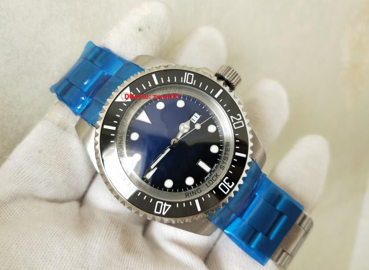 

Topselling High Quality Wristwatches ceramic bezel original clasp sapphire glass stainless steel 44mm 116660 Mens Men's Watch Watches, Blue