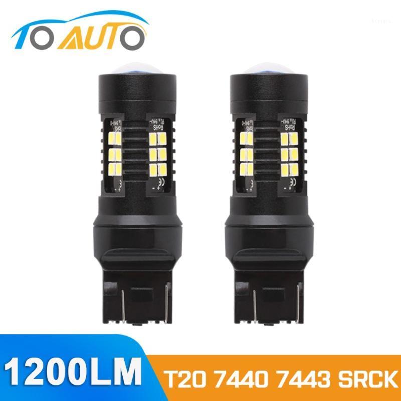 

2Pcs T20 Led 7440 7443 SRCK Bulb 1200LM W21W W21/5W Led T25 3157 3156 p27/7w Auto Reverse Backup DRL Car Turn Signal Light 12V1, As pic