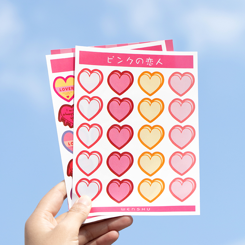 

2pcs/stationery stickers PVC kawaii cute stickers Korea beautiful stationery cartoon paper love bear decoration diary stickers