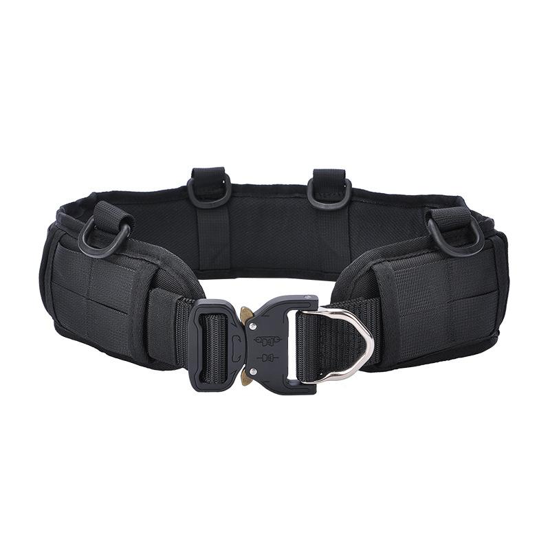 

Adjustable Waist Belt Outdoor Army Tactical Battle Molle Belts CS Games Combat Training Hunting Men Belt, Black1