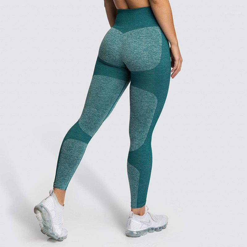 

2020 Women Yoga Pants Sports Running Sportswear Stretchy Fitness Leggings Seamless Athletic Gym Compression Sports Tights Pants1, Dark green