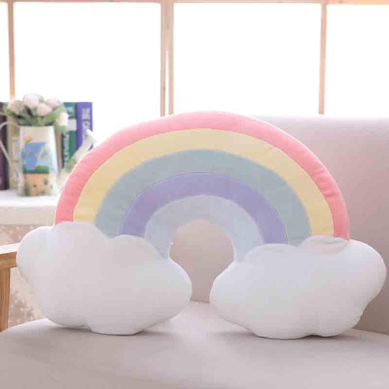 

Lucky Boy Sunday Colorful Moon Rainbow Star Cloud Conch Plush Pillow Kids Plush Toys Soft Sofa Cushion Baby Sleeping Pillow Gift