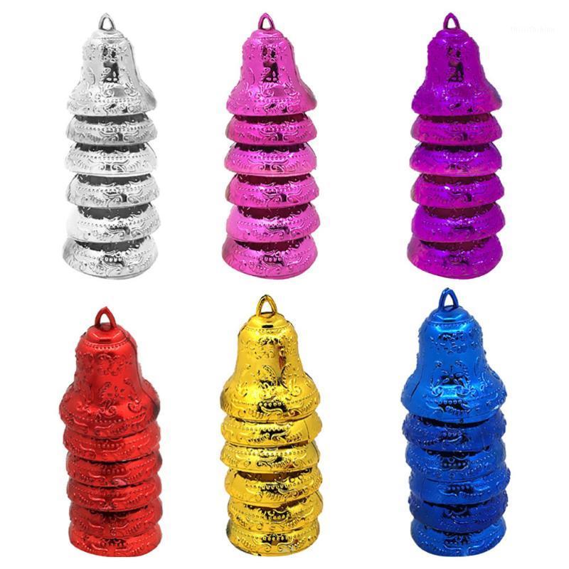 

6Packs/36Pcs Christmas Bell Decor Creative Festival Tree Pendant Random Color1