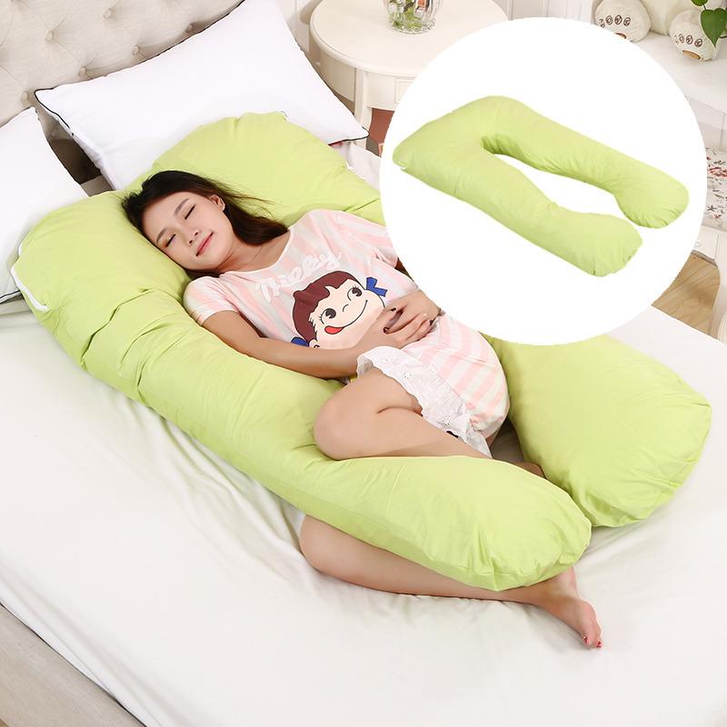 

Pregnant Mother's Pillow Full Body Maternity Pillow with Contoured & Zipper Removable Cover U-Shape Body Sleeping