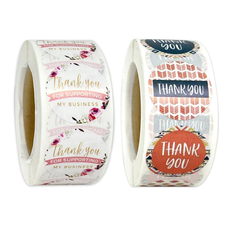 

500pcs Thank You for Supporting My Small Business Stickers Seal Label for Wedding Gift Baking Envelope Stationery Sticker