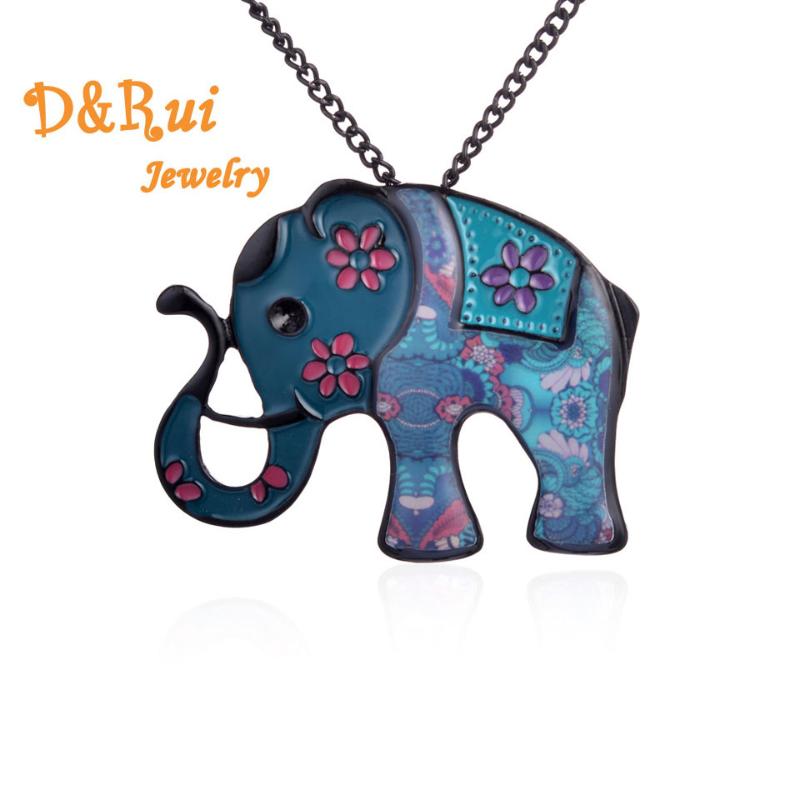

Vintage Elephant Necklaces & Pendants Women Anniversary Jewelry Classic Charms Pendant Necklace Long Link Chain Feminino Gift