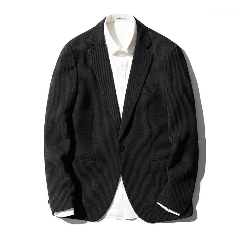 

Men Spring Autumn Blazers New Fashion Stripe Japanese Suit Jacket Loose Young Gentleman Leisure Uniform Casual Blazer Black Gray1, Xf5272 gray stripe