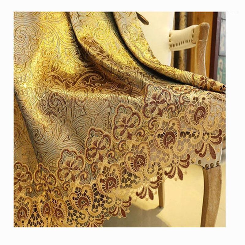 

European Schneider Embroidery Shade Curtains for Living Dining Room Bedroom Luxury Home Decor Blackout Curtains1, Tulle