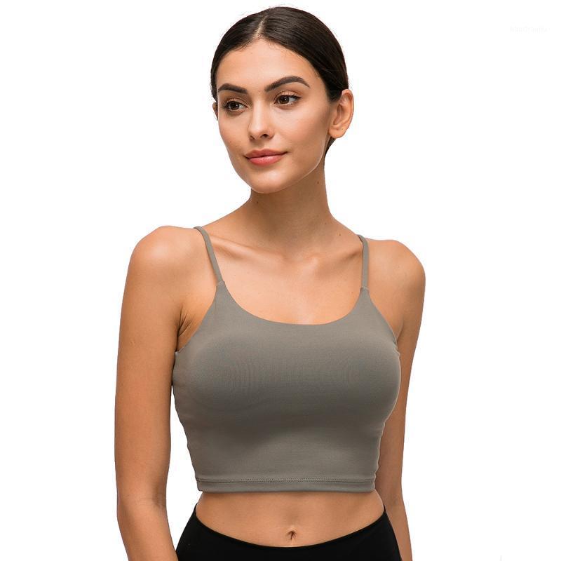 

LUKITAS Women Sport Bra Tank Top Fitness Pad Push Up Nylon Bodybuilding Solid Basic Crop Top Gym Running Yoga Sleeveless Shirts1, 04