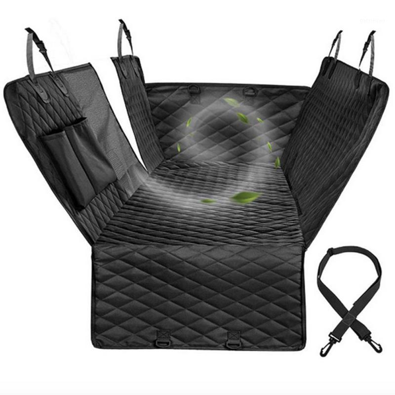 

Car Waterproof Pet Mat Oxford Cloth Dog Mat 600D Quilted Pet Hammock Dog Travel Mesh Carrier With Zipper and Pocket1, Gray