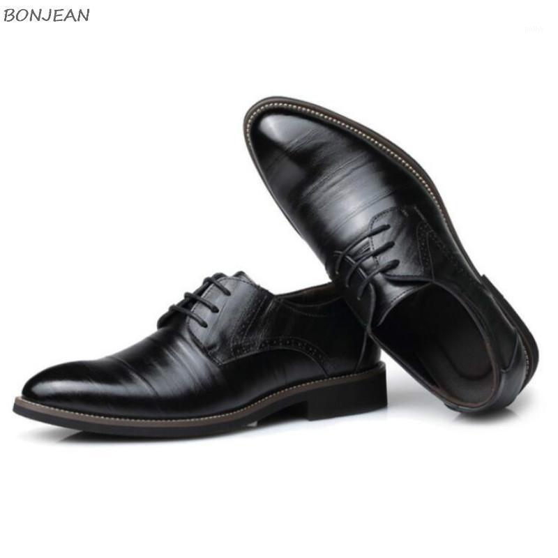 

Men Oxfords Shoes British Black Blue Shoes Handmade Comfortable Formal Dress Men Flats Lace-Up Bullock Business big size1, Yellow