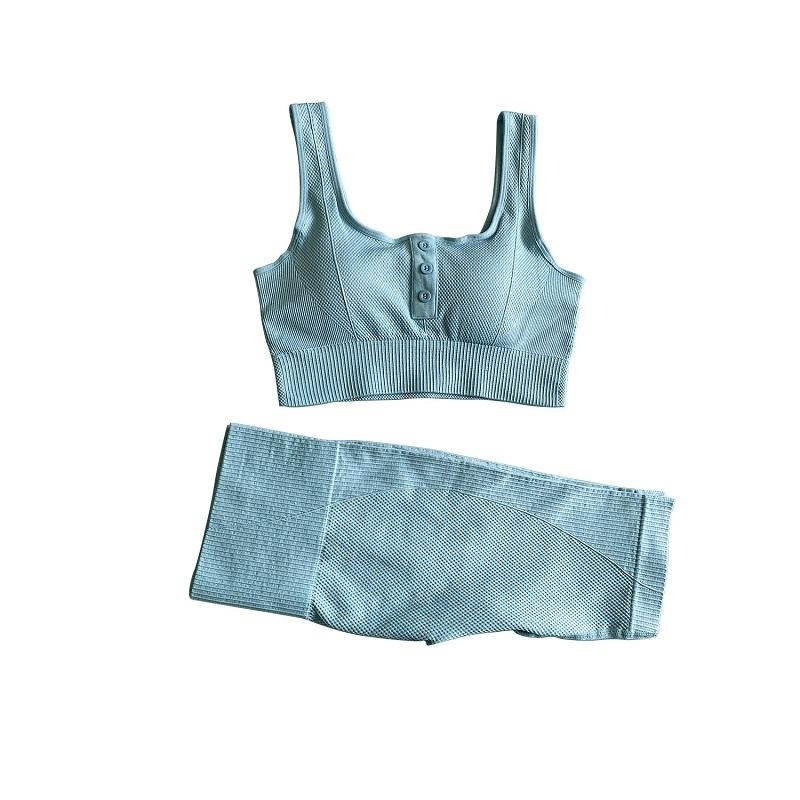 

New Women Seamless Yoga Set Sports Bra High Waist Fitness Gym Shorts Gym Set Running Sportswear Workout Clothes Sports Suits, Shorts black