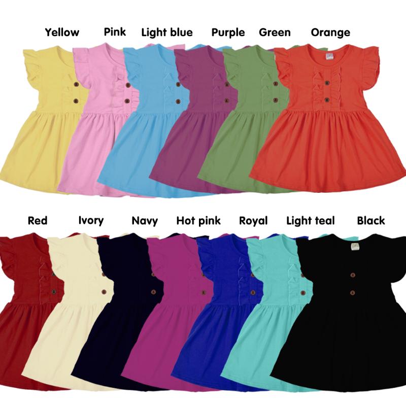 

Factory Price Child Summer Baby Girl Clothes Princess Sleeveless Solid Cotton Dress Children Girls Summer Dress, Lyq801-029