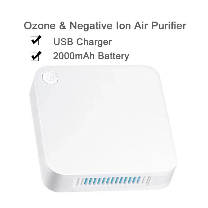 

DC5V Ozone Generator Negative Ion Air Purifier USB Charging For Toilet Pet Room Deodorizers