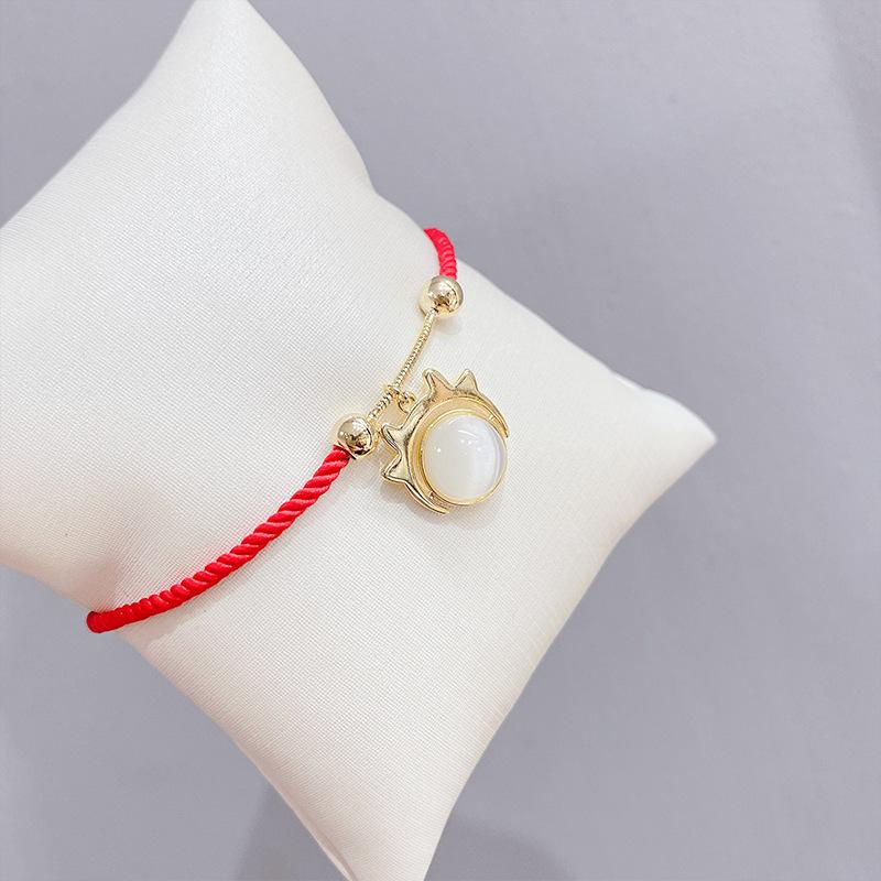 

Hot Sale Ox Zodiac Manual Red Rope Chain Bracelet for Women Couple Party Wedding Fashion Jewelry Gifts Accessories Luck Chain