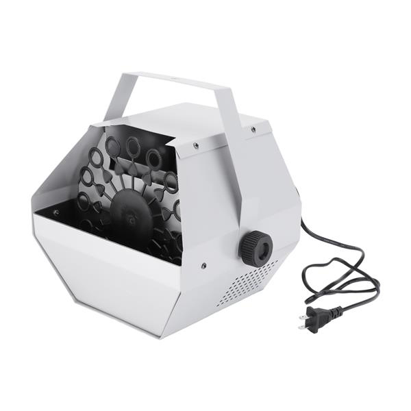 

Hot sale 30W AC 110V Automatic Mini ultra durability Bubble Maker Machine Auto Blower For Wedding/Bar/Party/ Stage Show Silver