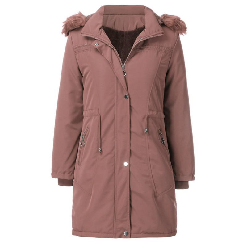 

Winter clothes women plus size winter coat warm fleece lining clothes women 2021 jackets woman jacket fashion parka 873, Black