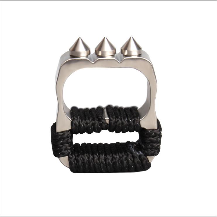 

19Stainless steel finger tiger self-defense window breaking tool hand buckle tungsten steel head fighting self-defense iron fist