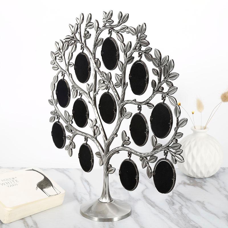 

1 Pcs Metal Family Tree Picture 12 Frame Holder Hang Photo Home Table Desk Display Hot Sale Desk Art Decoration Supplies