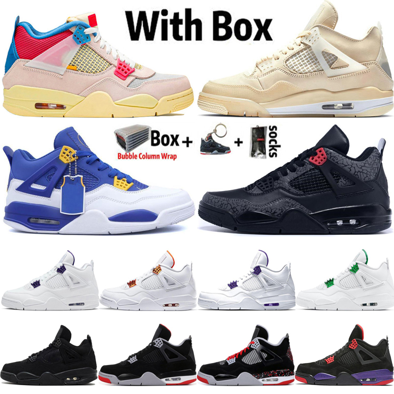 

TOP Quality With Box Jumpman 4 OG 4s Mens Basketball Shoes Union Noir Guava Ice Sail Travis Scotts Black Cat Cool Grey Men Sports Women Sneakers Trainers Size 13, 27