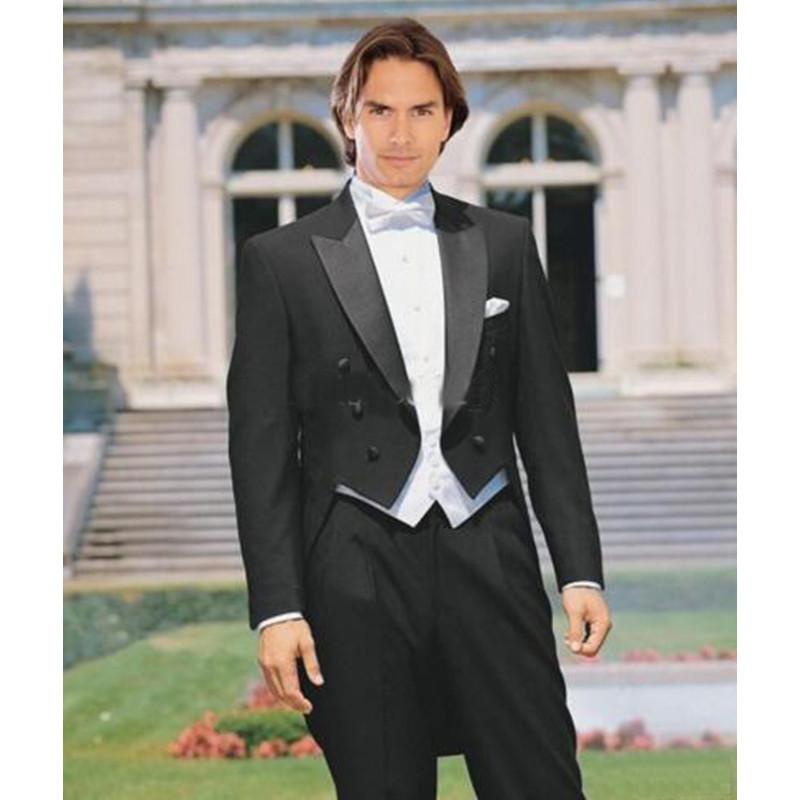 

New Design Tailcoat Men Suits For Wedding Prom Stage (Jacket+Pants+Vest) Slim Fit Men Suit Set Bridegroom Best Man Groom Tuxedos, Same as image