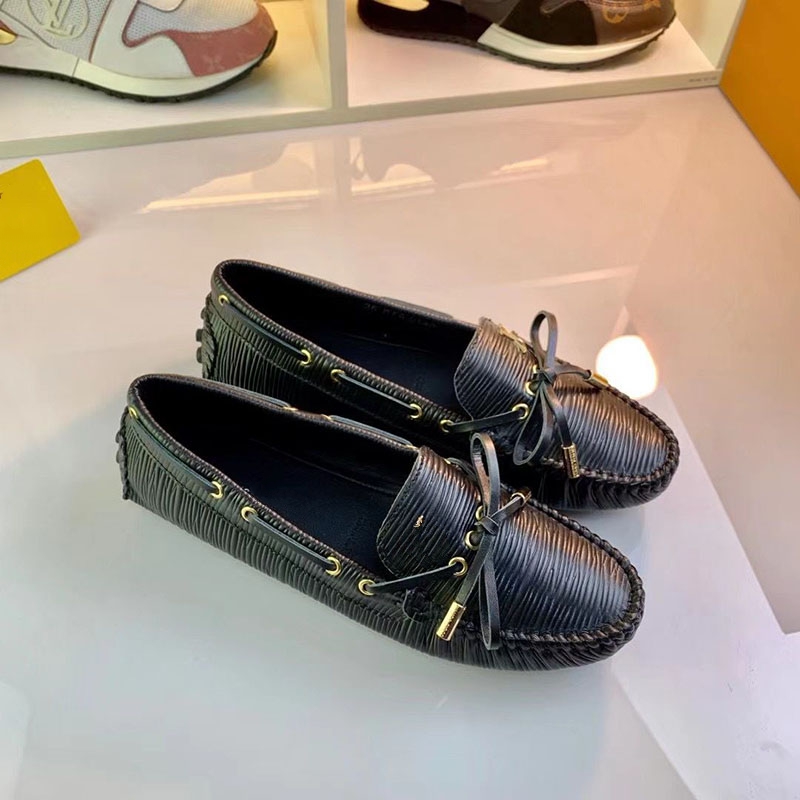 

Handmade Women Gloria Loafers Classic Studs Bottom Bow Tie Coated Canvas Flower Print Reverse Fashion Shoes mkjl00003