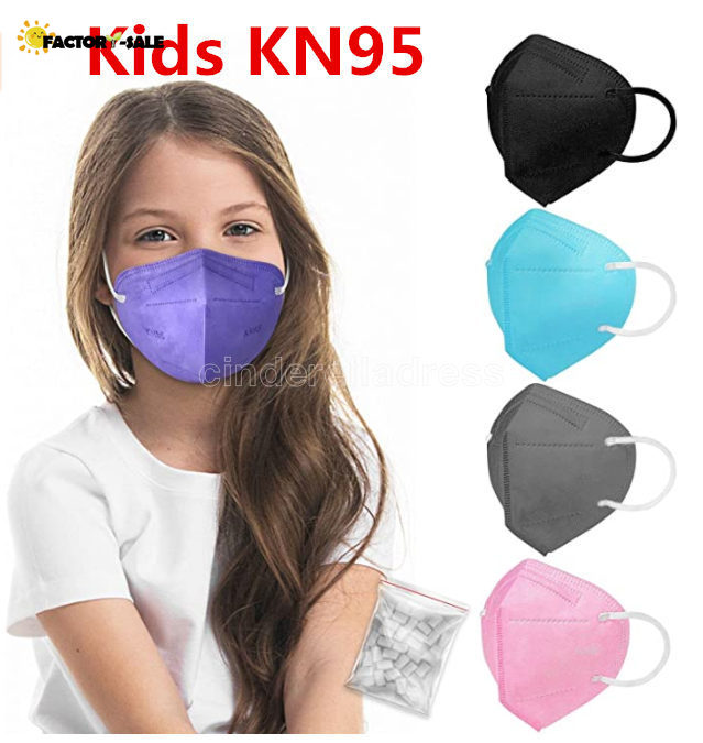 

US stock FFP2 KN95 for Children's Masks Whitelist Five-Layer Protection Designer Face Mask Dustproof Protection willow-shaped Filter Re